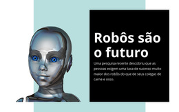 Robô De Mulher De Aparência Humana - Modelo De Site Simples
