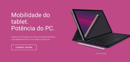 Página Inicial Do Produto Para Soluções Para Tablets Móveis