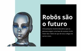 Página Inicial Do Site Para Robô De Mulher De Aparência Humana