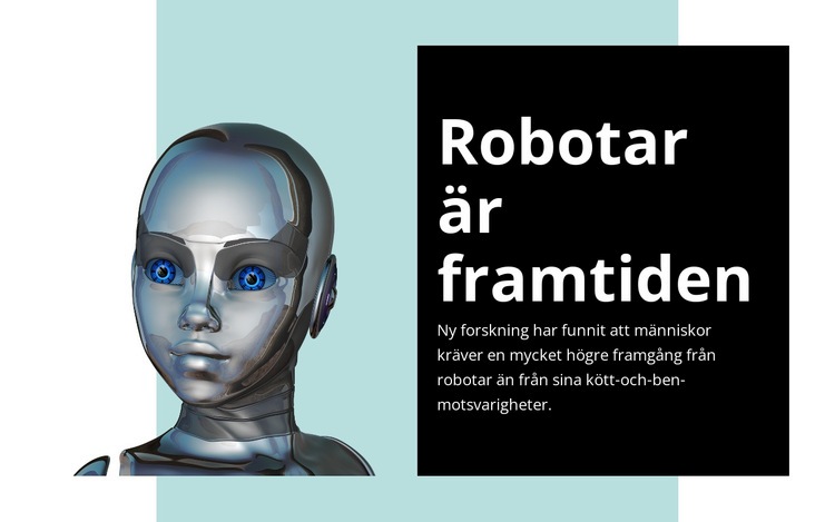 Mänskligt utseende kvinna robot CSS -mall