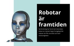Mänskligt Utseende Kvinna Robot - Nedladdning Av HTML-Mall