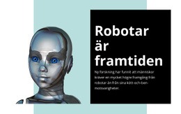 Sidans HTML För Mänskligt Utseende Kvinna Robot