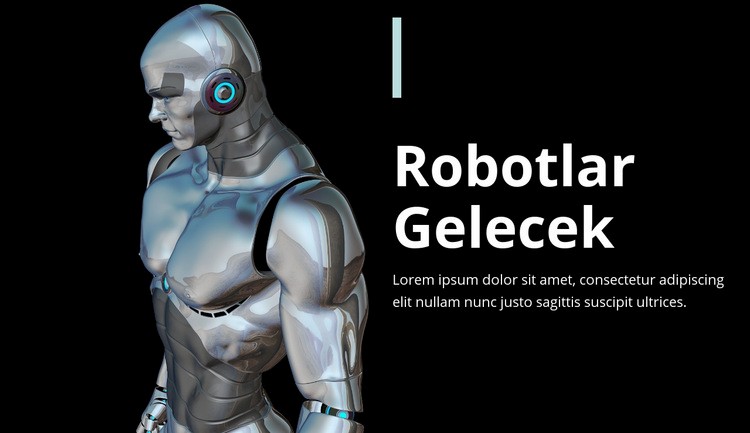 Robotlar gelecek Web sitesi tasarımı