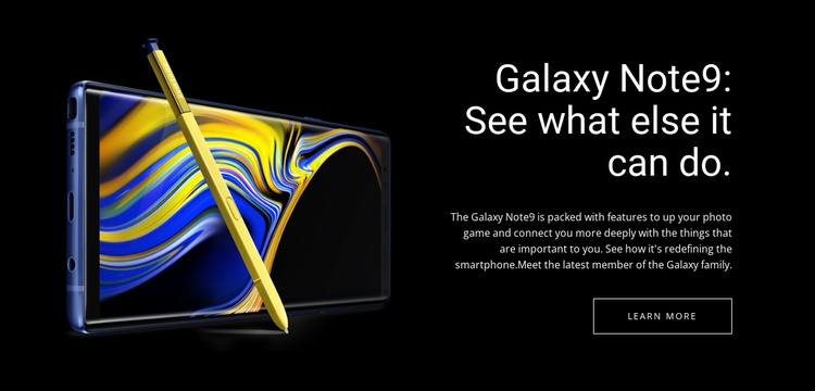Galaxy Note Landing Page