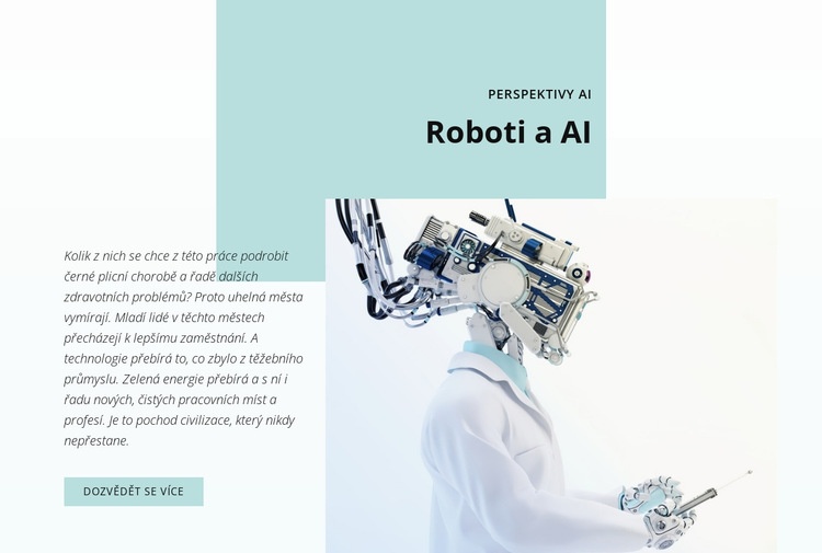 AI a revoluce v robotice Šablona HTML