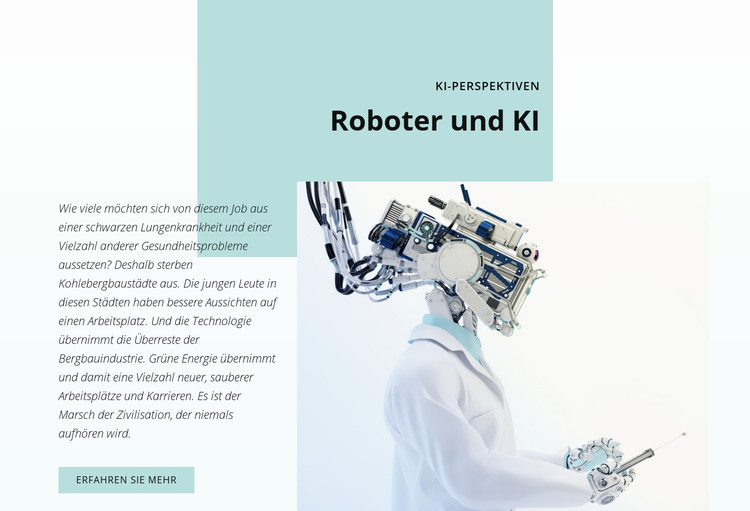 KI und die Robotik-Revolution HTML-Vorlage