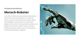 Technologie-News Menschlicher Roboter - HTML5-Vorlage