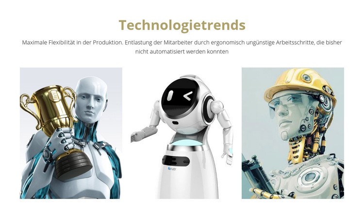 Trends in der Robotertechnologie Website design