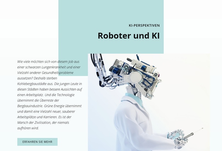 KI und die Robotik-Revolution Website-Modell