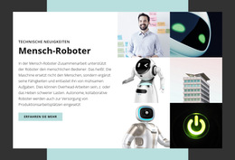 Mensch-Roboter - Beste Website-Vorlage