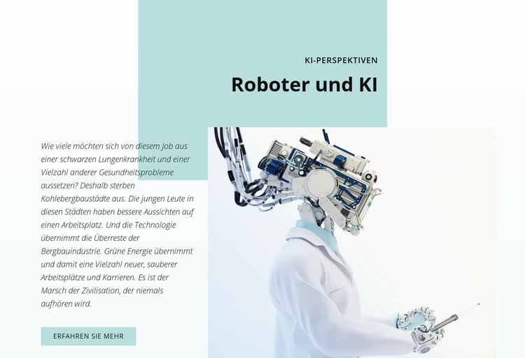 KI und die Robotik-Revolution Website-Vorlage