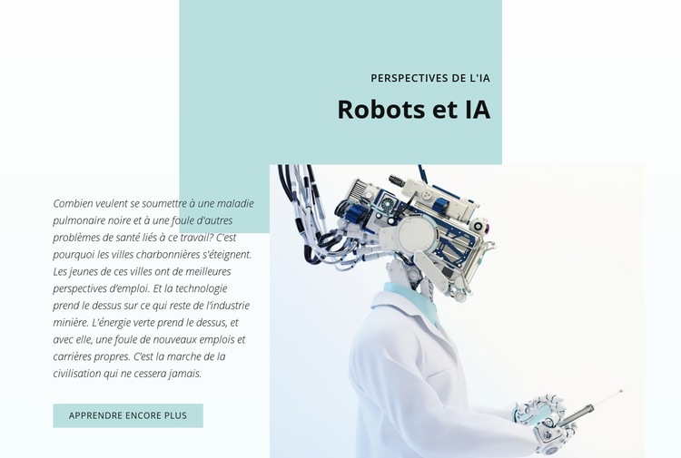 L'IA et la révolution robotique Créateur de site Web HTML