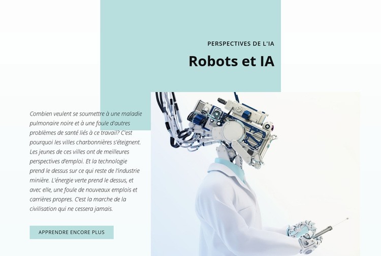 L'IA et la révolution robotique Modèle
