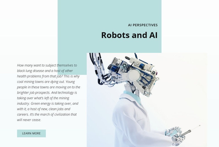 Az AI és a robotika forradalma Html Weboldal készítő