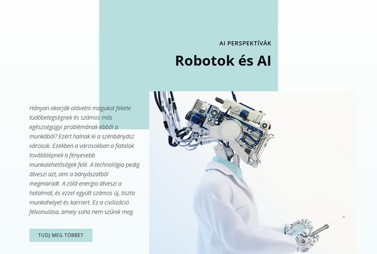 Az AI és a robotika forradalma CSS sablon