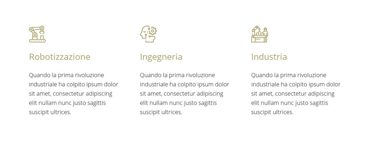 Ingegneria robotica Modello di sito Web