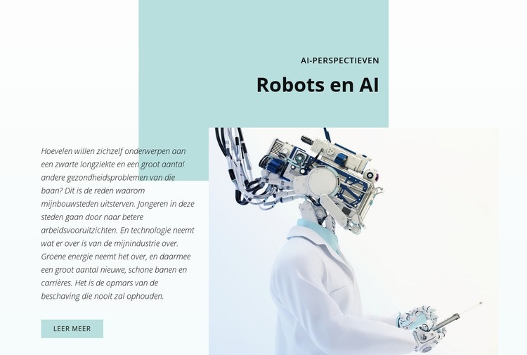 AI en de robotica-revolutie Html Website Builder