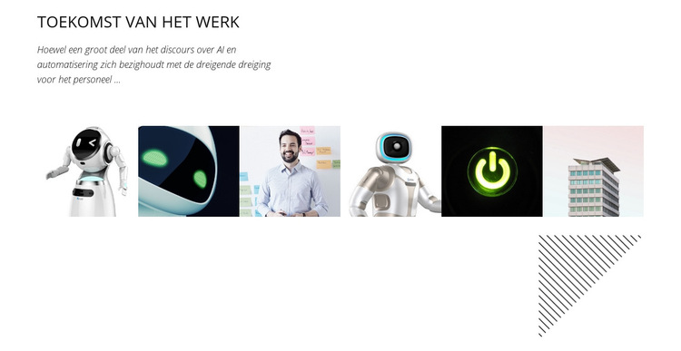 Nieuwste innovaties in robotica Website sjabloon