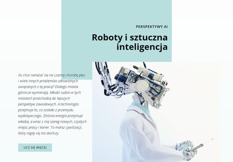 AI i rewolucja w robotyce Projekt strony internetowej