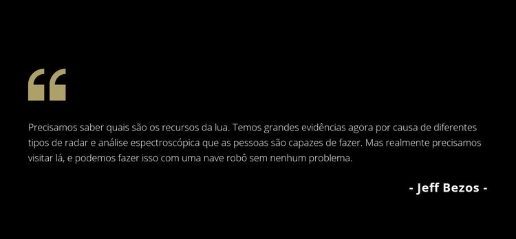 Testemunhos em fundo escuro Modelo de site