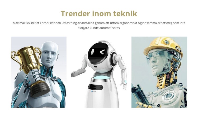 Trender inom robotteknik Webbplats mall