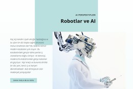 AI Ve Robotik Devrimi Açılış Sayfası Şablonu