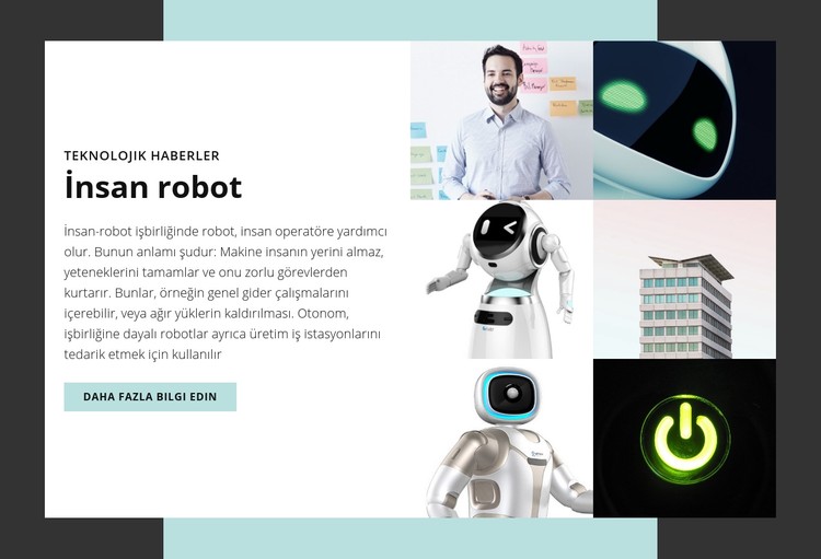 İnsan robot CSS Şablonu