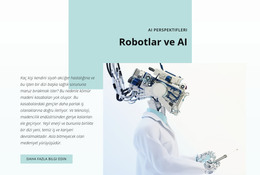 AI Ve Robotik Devrimi - HTML Web Sitesi Düzeni