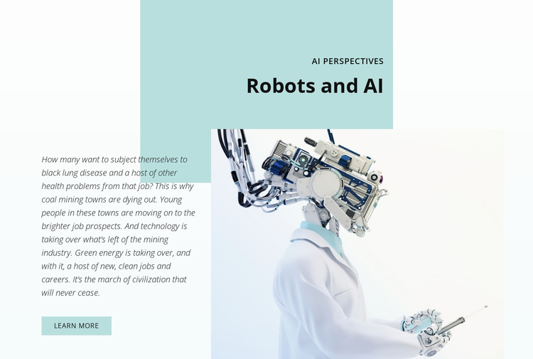 AI And The Robotics Revolution Website Template