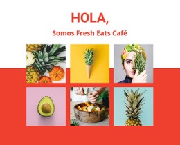 Café De Alimentación Saludable: Plantilla De Sitio Web Sencilla