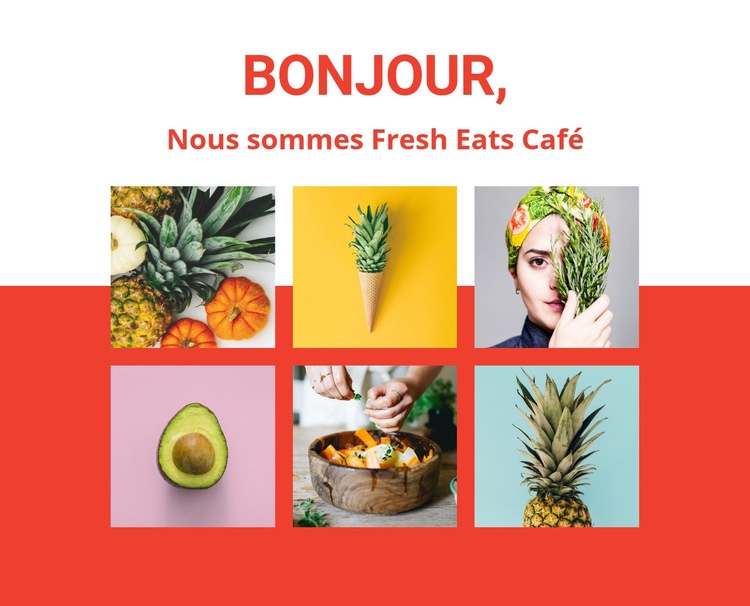 Café sain Créateur de site Web HTML