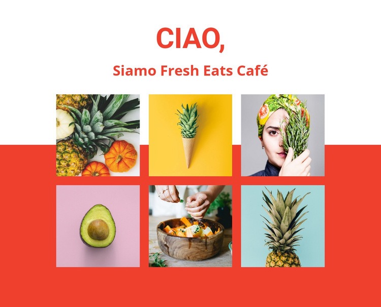 Cafe mangiare sano Modelli di Website Builder