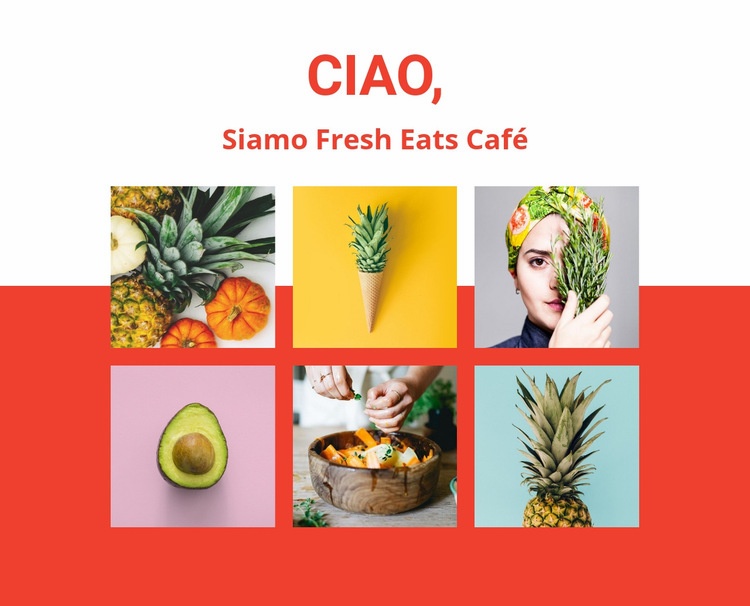 Cafe mangiare sano Modello HTML5