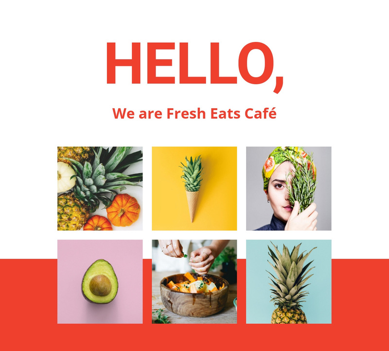 Healthy eating cafe  Web Page Design