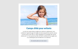 Camps D'Été Pour Enfants Modèle De Page De Destination