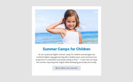Summer Camps For Kids - HTML Website Builder