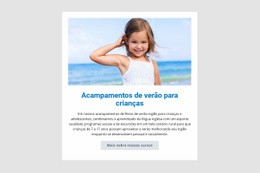 Acampamentos De Verão Para Crianças - HTML Website Builder