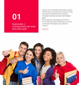 Acampamento De Idiomas Para Adolescentes - HTML Template Generator