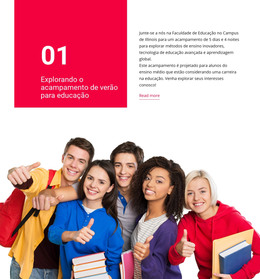 Acampamento De Idiomas Para Adolescentes Modelo HTML