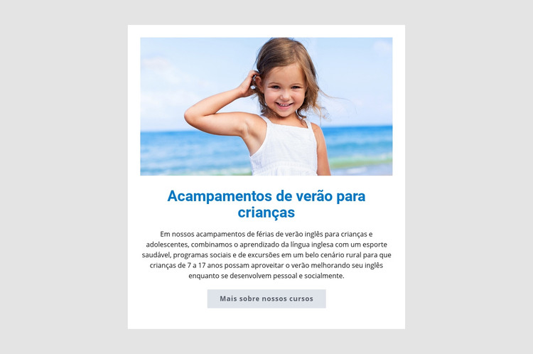 Acampamentos de verão para crianças Modelo HTML