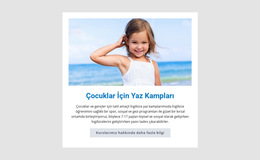Çocuklar Için Yaz Kampları - Mobil Web Sitesi Şablonu