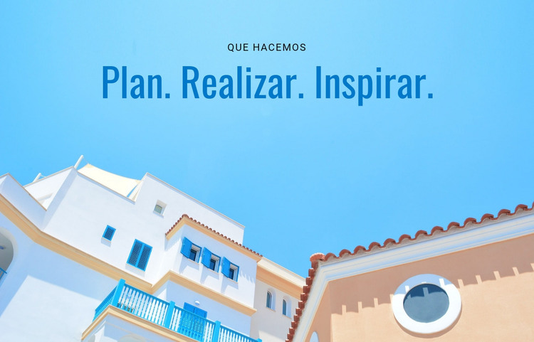 Planificar, realizar, inspirar Plantilla HTML