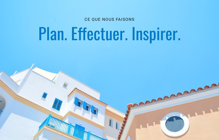 Planifier, exécuter, inspirer Modèle CSS