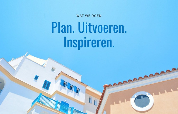 Plan, presteer, inspireer Sjabloon