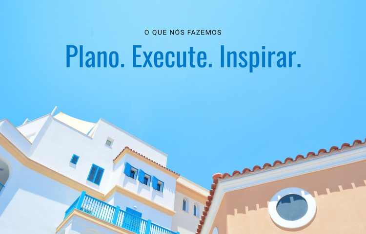 Planeje, execute, inspire Tema WordPress