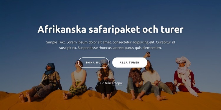 Afrikanska äventyrsturer CSS -mall