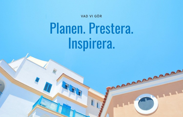 Planera, utför, inspirera HTML-mall