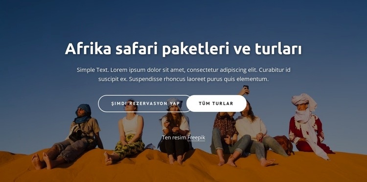 Afrika macera turları Açılış sayfası