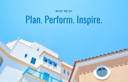 Plan, Perform, Inspire