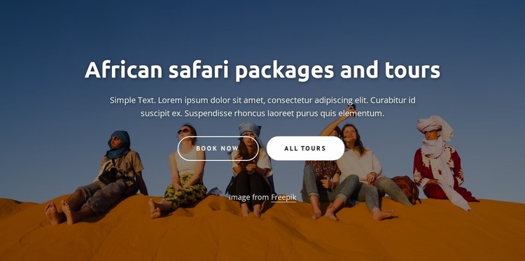 African adventure tours Website Builder Templates